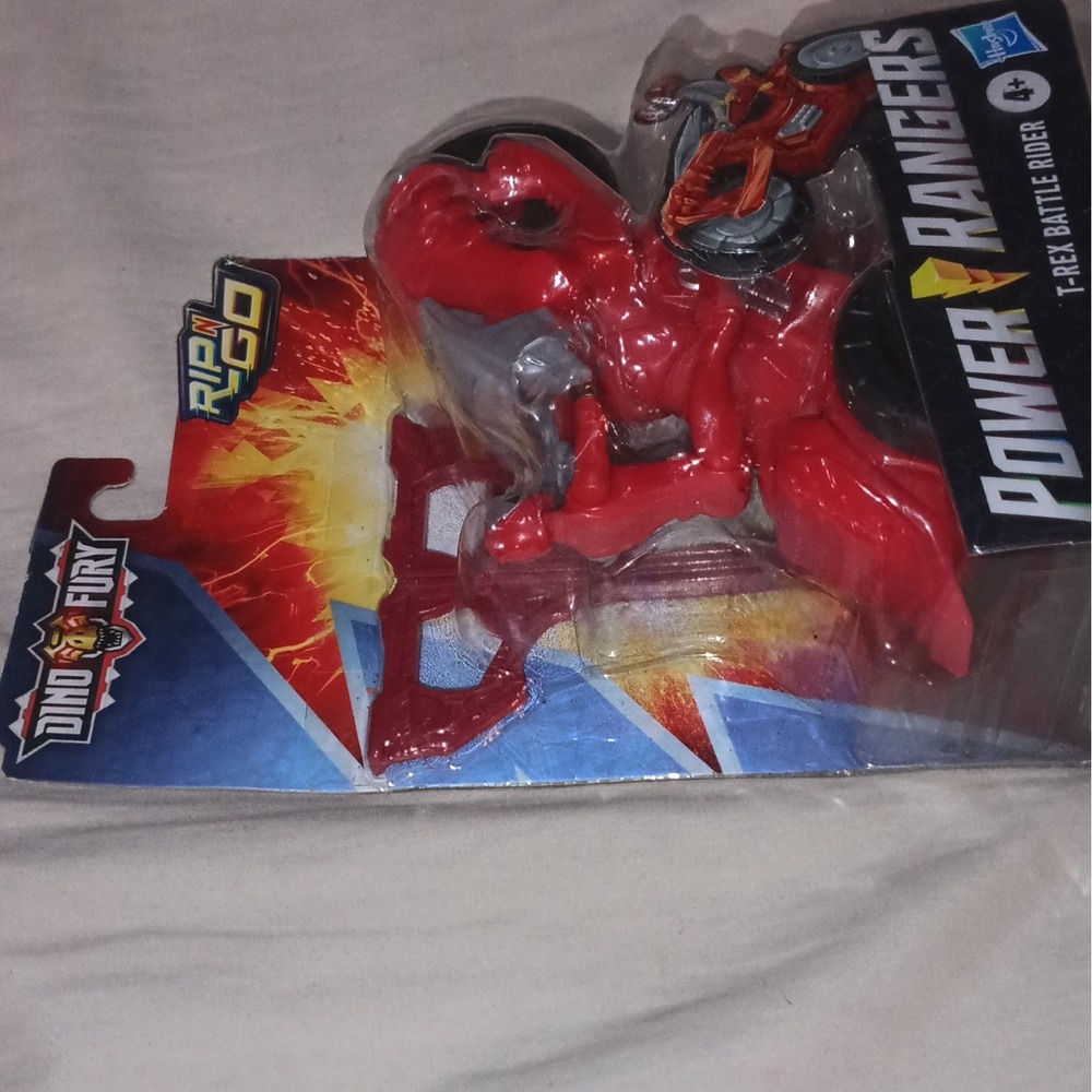 Power Rangers Dino Fury Rip N Go T-Rex Battle Rider & Red Ranger Set Hasbro - Picture 4 of 6